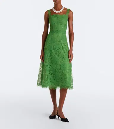 Carolina Herrera Floral lace midi dress | Thumbnail 5