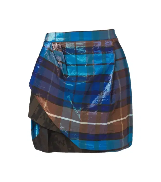Vivienne Westwood Zora draped plaid miniskirt