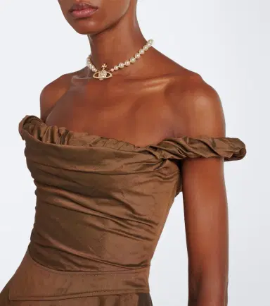 Vivienne Westwood Chichi draped cotton-blend bustier dress | Thumbnail 5