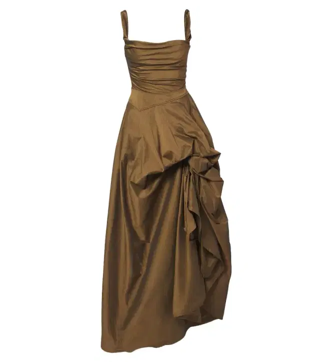 Vivienne Westwood Chichi draped cotton-blend bustier dress