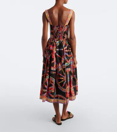 Dolce & Gabbana Carretto cotton poplin midi dress | Thumbnail 3 Dolce & Gabbana Carretto cotton poplin midi dress | Thumbnail 3