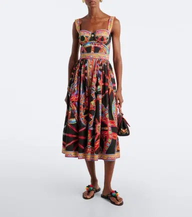 Dolce & Gabbana Carretto cotton poplin midi dress | Thumbnail 5 Dolce & Gabbana Carretto cotton poplin midi dress | Thumbnail 5