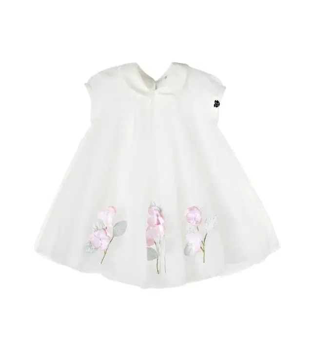 Monnalisa Baby floral-appliqué dress
