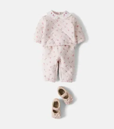 Monnalisa Baby floral sweatshirt and sweatpants set | Thumbnail 4