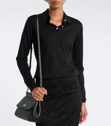 Dolce & Gabbana Embellished cashmere polo sweater | Thumbnail 4 Dolce & Gabbana Embellished cashmere polo sweater | Thumbnail 4