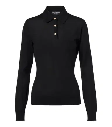 Dolce & Gabbana Embellished cashmere polo sweater | Thumbnail 1 Dolce & Gabbana Embellished cashmere polo sweater | Thumbnail 1