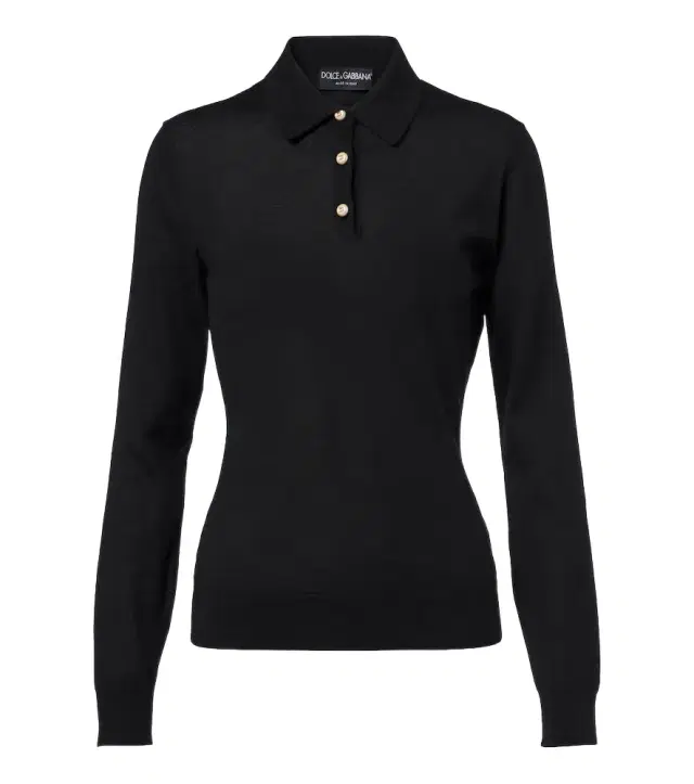 Dolce & Gabbana Embellished cashmere polo sweater