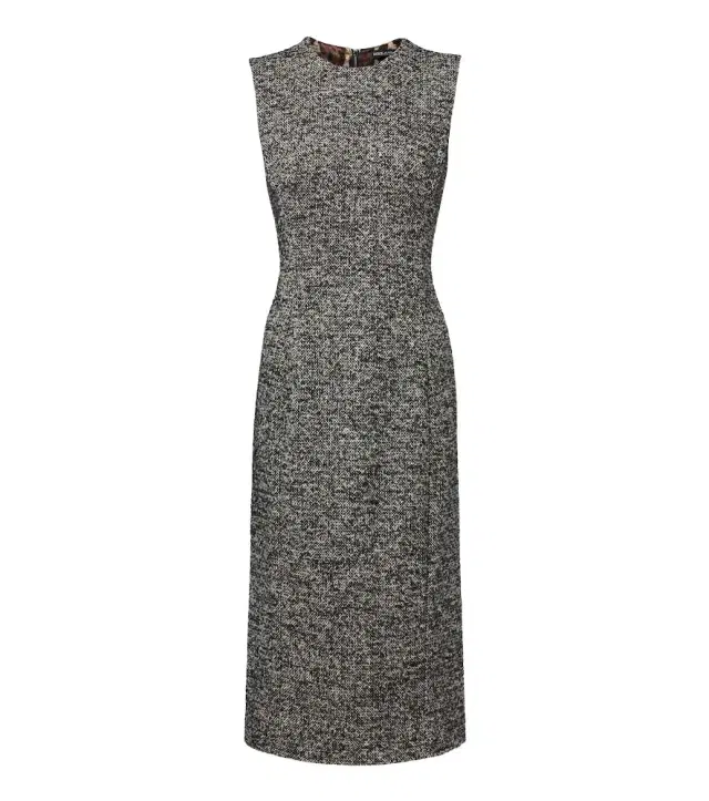 Dolce & Gabbana Wool and silk-blend tweed midi dress