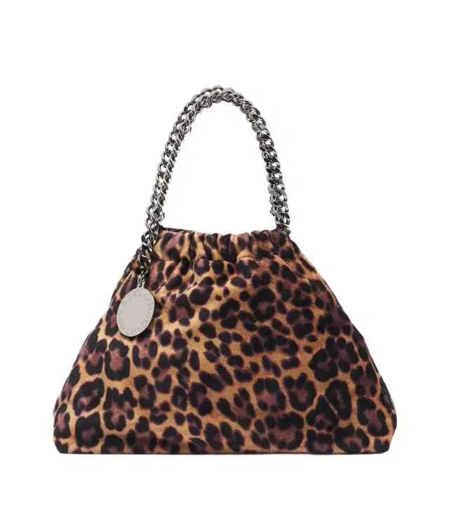 Stella McCartney Falabella Mini leopard-print top-handle bag