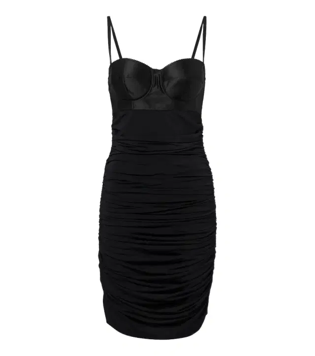 Dolce & Gabbana Ruched satin minidress