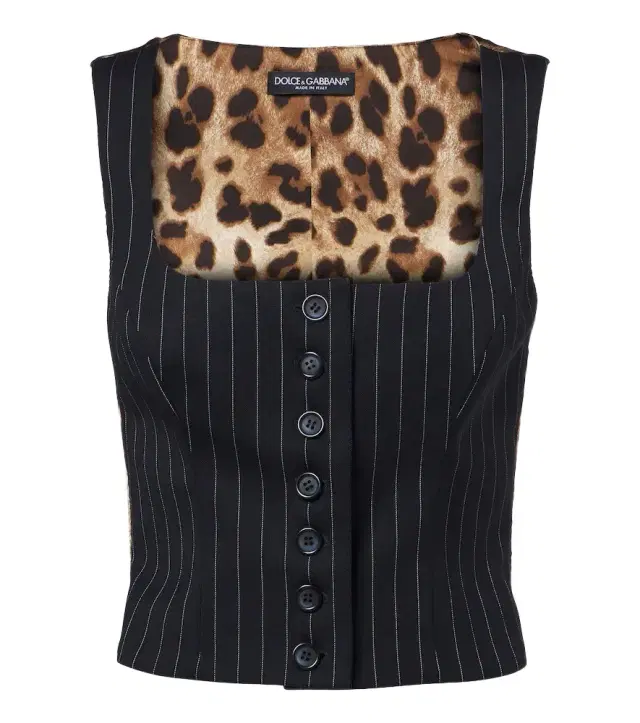 Dolce & Gabbana Pinstriped wool-blend vest