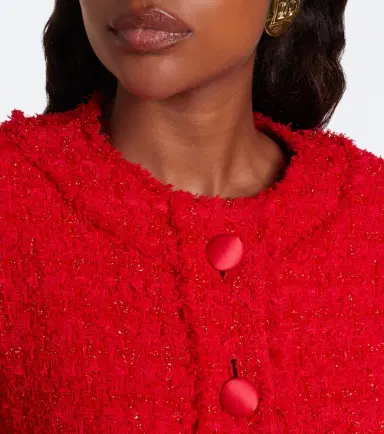 Dolce & Gabbana Cropped cotton-blend tweed jacket | Thumbnail 2