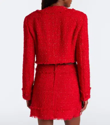 Dolce & Gabbana Cropped cotton-blend tweed jacket | Thumbnail 3