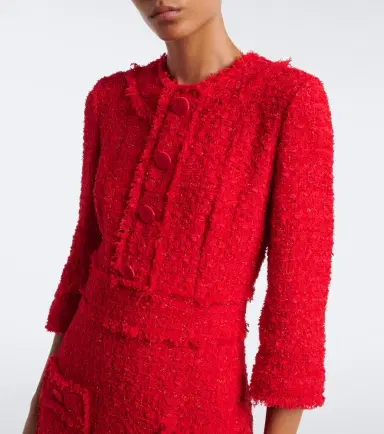 Dolce & Gabbana Cotton-blend bouclé minidress | Thumbnail 4