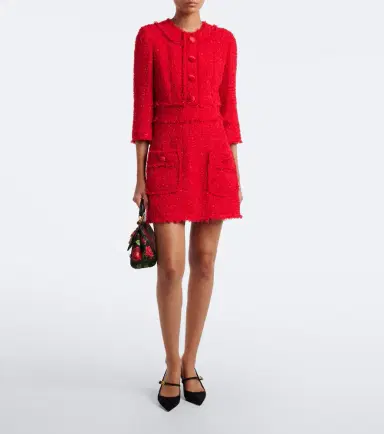 Dolce & Gabbana Cotton-blend bouclé minidress | Thumbnail 5