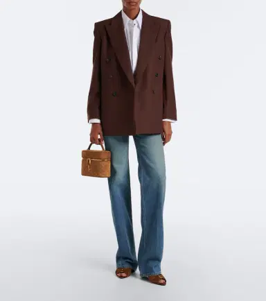 Saint Laurent Gaby Large suede vanity bag | Thumbnail 7