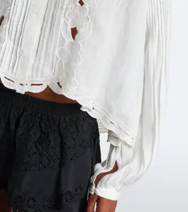 Isabel Marant Rubra broderie anglaise ramie blouse | Thumbnail 2