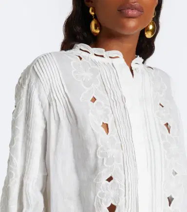 Isabel Marant Rubra broderie anglaise ramie blouse | Thumbnail 6
