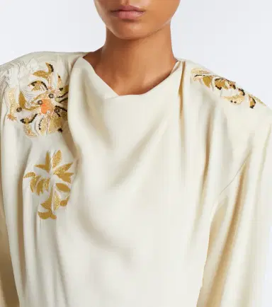 Isabel Marant Samsha embellished crêpe maxi dress | Thumbnail 2