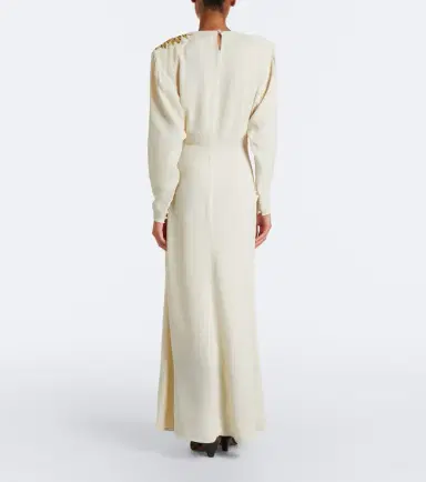 Isabel Marant Samsha embellished crêpe maxi dress | Thumbnail 4