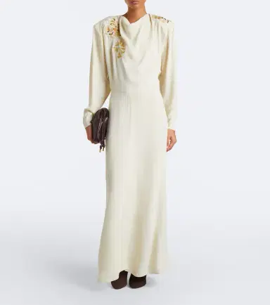 Isabel Marant Samsha embellished crêpe maxi dress | Thumbnail 6