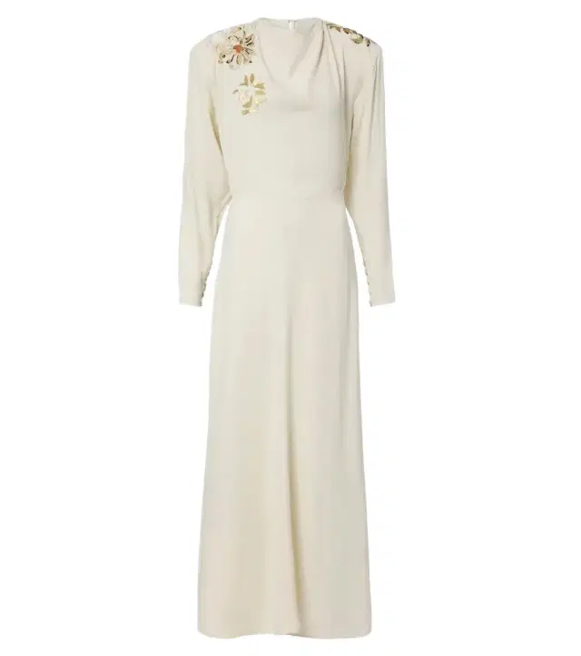 Isabel Marant Samsha embellished crêpe maxi dress