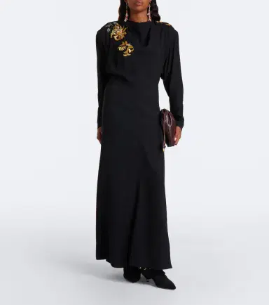 Isabel Marant Samsha embellished crêpe maxi dress | Thumbnail 3 Isabel Marant Samsha embellished crêpe maxi dress | Thumbnail 3