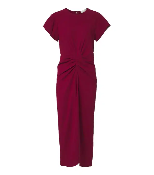 Terena gathered midi dress