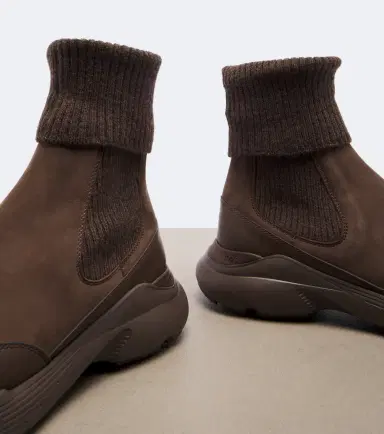 Tod's Knitted leather ankle boots | Thumbnail 3
