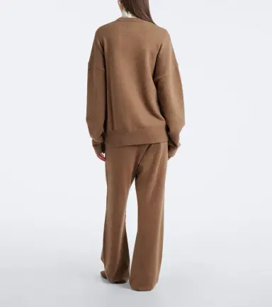 Extreme Cashmere N°479 Runaway cashmere-blend wide-leg pants | Thumbnail 4