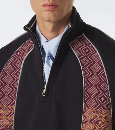 Dries Van Noten Cotton and wool half-zip sweater | Thumbnail 4