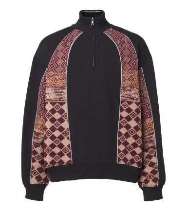 Dries Van Noten Cotton and wool half-zip sweater | Thumbnail 1