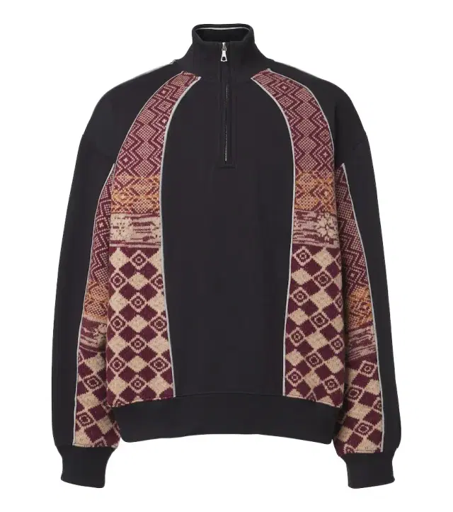 Dries Van Noten Cotton and wool half-zip sweater