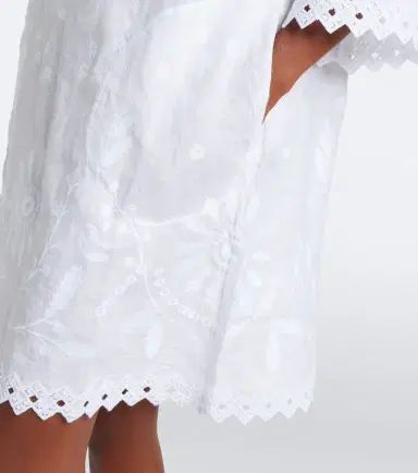 Eres Aigue-Marine embroidered linen minidress | Thumbnail 2