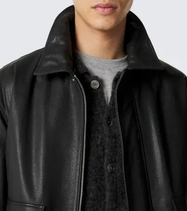 ARMA Bari teddy-trimmed leather blouson jacket | Thumbnail 3