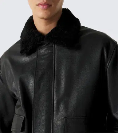 ARMA Bari teddy-trimmed leather blouson jacket | Thumbnail 5