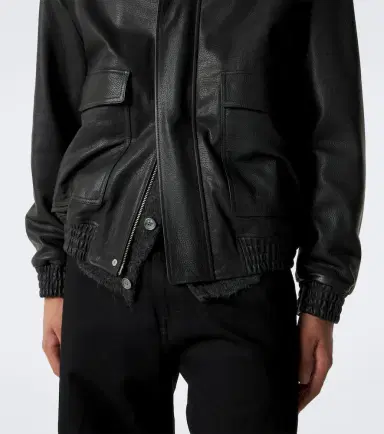 ARMA Bari teddy-trimmed leather blouson jacket | Thumbnail 6