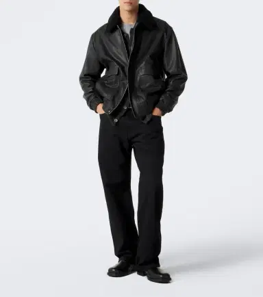 ARMA Bari teddy-trimmed leather blouson jacket | Thumbnail 7