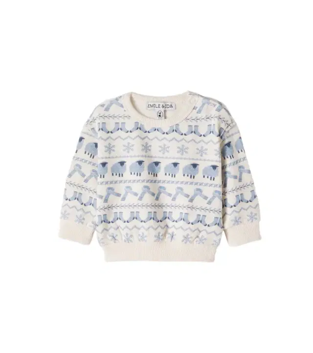Emile et Ida Baby printed cotton fleece sweatshirt