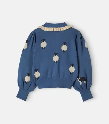 Emile et Ida Jacquard ruffled cotton cardigan | Thumbnail 3