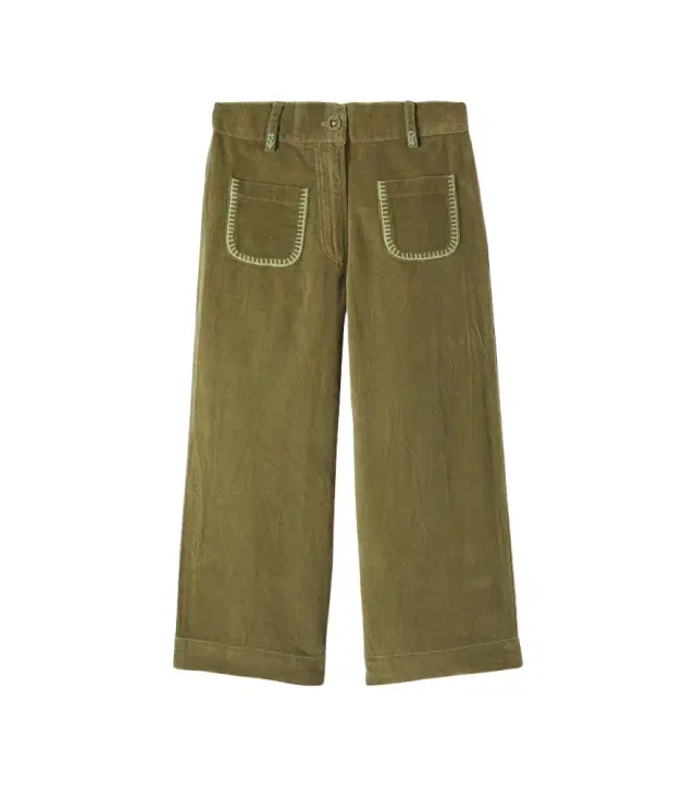 Emile et Ida Embroidered cotton velvet pants