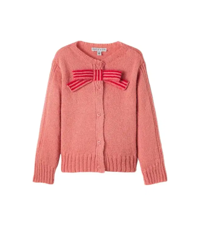 Emile et Ida Bow-detail cardigan