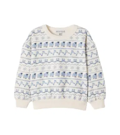 Emile et Ida Printed cotton fleece sweatshirt | Thumbnail 1