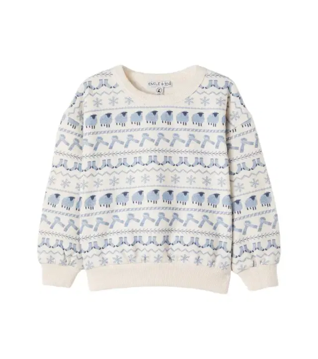 Emile et Ida Printed cotton fleece sweatshirt