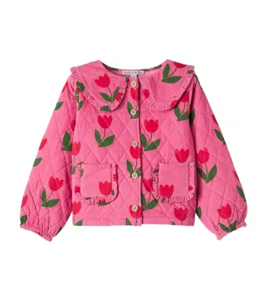 EMILE & IDA Floral quilted ruffled cotton corduroy jacket | Thumbnail 1