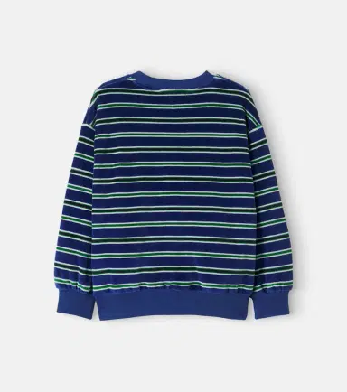 Emile et Ida Striped cotton velvet sweatshirt | Thumbnail 2
