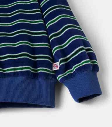 Emile et Ida Striped cotton velvet sweatshirt | Thumbnail 3