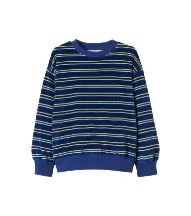 Emile et Ida Striped cotton velvet sweatshirt | Thumbnail 1