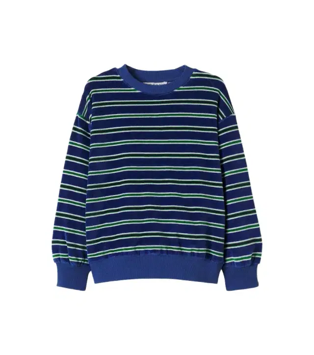 Emile et Ida Striped cotton velvet sweatshirt