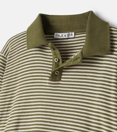 Emile et Ida Striped cotton polo shirt | Thumbnail 3